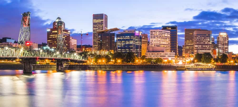 Portland Skyline night