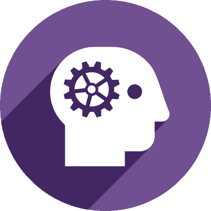 Head with Gear icon