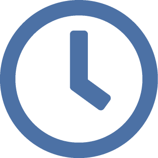 Blue clock icon